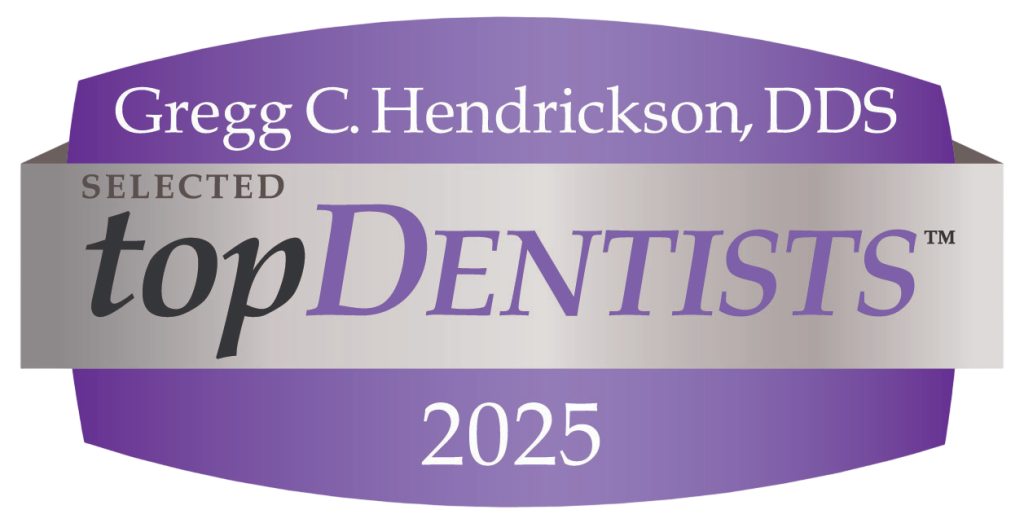Gregg C. Hendrickson, DDS awarded Top Dentists 2025 recognition badge